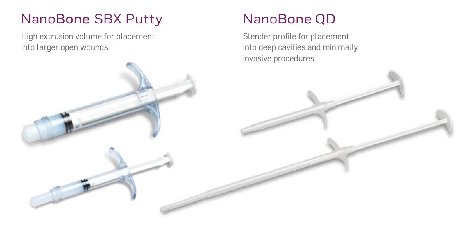 NanoBone SBX Putty and QD
